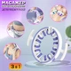 Круглый ролик массажер для талии, брюшных мышц, бедер, рук Roller C300 антицеллюлитный Белый с фиолетовым - изображение 1