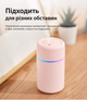 Ультразвуковой увлажнитель воздуха 300 мл со встроенной LED подсветкой Axacam DQ-120 Pink - изображение 4