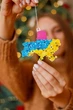 Новорічний патріотичний набір ялинкових дерев'яних іграшок 12х12х5,5 см Білий (60054) - зображення 4