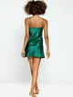 Koszula nocna damska satynowa DKaren Slip Karen XS Green (5901780648244) - obraz 3