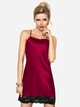 Koszula nocna damska DKaren Slip Kate S Bordowa (5902230063075) - obraz 1