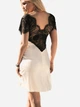Koszula nocna damska DKaren Slip Kayla XS Jasny ecru (5903251374690) - obraz 2