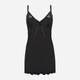 Koszula nocna damska DKaren Slip Lara S Czarna (5901780673543) - obraz 2
