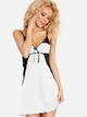 Koszula nocna damska DKaren Slip Lara S Ecru (5901780673451) - obraz 1