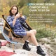 Сложное легкое кресло для кемпинга reakoo, с карманом для хранения, отдыха на природе, пикника, пляжа, рыбалки. - изображение 4