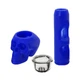 Силиконовая Трубка Для Курения Череп "Skull Blue" - изображение 2