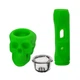 Трубка Из Силикона Для Курения Череп "Skull Green" - изображение 2
