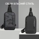 Міська сумка через плече (крос боді) Tigernu T-S8189 для планшета до 9,7" Чорна з принтом (TGN-T-S8189-3095) - зображення 12