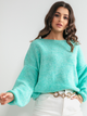 Джемпер жіночий Fobya Sweater F1159 S-M Зелений (5903707116164) - зображення 2
