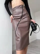 Fashions • Шкіряна спідниця Lorren Fashions 44 капучіно (2124-фг) - зображення 4