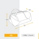 Спортивна Дорожня Сумка/Рюкзак для Трекінгу FORCLAZ 100л 75 x 45 x 40см Сірий - зображення 2