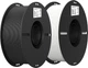 PLA-пластик Creality Filament для 3D принтера 2 x 1.75 мм 1 кг и Черный/Белый (3301010337) - изображение 1