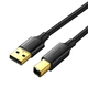 Кабель Ugreen USB type А 2.0 - USB type B для принтеров, сканеров, МФУ 1.5 м Black (US135) - изображение 1