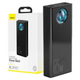 Повербанк портативний зарядний пристрій Power Bank Baseus Amblight 30000 mAh premium 65W 6A з Led дисплеєм та технологією QC3.0+PD3.0 Black - зображення 10