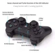 Джойстик беспроводной DoubleShock Bluetooth геймпад для PS3 игровой универсальный для sony playstation контроллер сони плейстейшен пс3 аккумуляторный для пк компьютера ноутбука смарт тв приставки виндовс андроид с вибрацией стиками и аналогами Черный - изображение 8
