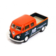 Детская модель машинки Volkswagen Bus Double Cab Pickup Delivery 1963 Kinsmart KT5396W инерционная, 1:34 (Orange) - изображение 1