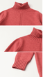 Платье женское трикотажное с высоким воротником коралловый One size - изображение 2