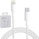 Тайп-С кабель зарядки для iPhone iPad Lightning to Type-C (USB-C) 1M White - зображення 1