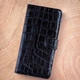 Чохол книжка Crocodille з натуральної шкіри для Samsung S24 Plus ручної роботи | Темний бордо | Глянець - зображення 1