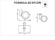 Мебельный ролик OgTM Formula 60 Nylon&nbsp;со стопором алюминий/серый - изображение 2