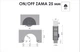 Мебельный ролик OgTM врезной для плиты 25мм ON/OFF ZAMA, со стопором белый/серый - изображение 2