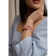 Кожаный браслет косичка розовый 4395492 - изображение 2