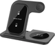 Док станция беспроводная зарядка Qi 3в1 Proda PD-W8 5-15W Watch AirPods Phone black - изображение 1