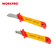 Нож для снятия изоляции (прямой) диэлектрический WORKPRO 50x180 мм EN/IEC 60900 10000V PRO PLUS WP344004 - изображение 7