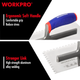 Гладилка зубчаста WORKPRO 6*6 мм, 280×130 мм, нержавіюча сталь, м'яка ручка PRO WP323001 - зображення 3