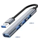 USB-хаб Dynamode USB 3.0 Type-A на 4 порти: 1 x USB 3.0 3 x USB 2.0 метал темно-сірий (DM-UH-312) - зображення 2