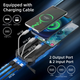 УМБ із сонячною панеллю VHG HDL-531 30000 mAh Wireless Solar Power Charger, Black-Blue - изображение 2