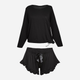 Piżama (spodenki + bluza) DKaren Set Ronnie XL Black (5903251469617) - obraz 3