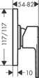 Наружная часть смесителя скрытого монтажа для душа HANSGROHE Vernis Shape 71658000 хром 1 потребитель - изображение 2