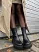 Женские челси высокие зимние кожаные 37 черные (4926) - изображение 5