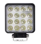 LED (Льод) фара квадратна МТЗ 48W, (16 діодів х 3 ват = 48 Ватів), широкий промінь 10/30V 6000K - зображення 9