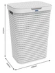 Корзина для белья с крышкой Rotho Country 55l белый - изображение 4