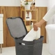 Корзина для белья с крышкой Rotho Country 55l серый - изображение 7
