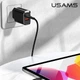 Адаптер сетевой USAMS T35 Fast Charger US-CC121 |1USB/1Type-C, 20W, PD3.0/QC| черный - изображение 4