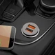 Адаптер автомобильный Hoco Micro USB Cable Developer dual port Car charger set NZ1 |2USB, 3A, 36W, QC| черный - изображение 3