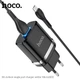 Адаптер мережевий Hoco Micro USB cable Ardent charger set N1 |1USB, 2.4A| (Safety Certified) чорний - зображення 3