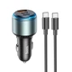 Адаптер автомобильный Hoco Type-C to Type-C cable Galloper NZ9 |1USB/2Type, 95W/3A, PD/QC| черный - изображение 1