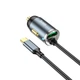 Адаптер автомобильный Hoco Type-C Cable Car charger NZ7 |1USB, 20W/3A, PD/QC| серый - изображение 1
