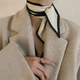Платок-лента твилли шарфик платок для волос на шею на руку на сумку Honey Fashion Accessories бежевый (12-70) - изображение 2
