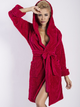 Халат жіночий теплий з капюшоном DKaren Housecoat Diana XL Raspberry (5901780658137) - зображення 1