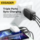 Сетевое зарядное устройство Essager GaN Charger 2C+U 67W Black - изображение 4