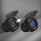 Врезная зарядка в прикуриватель с вольтметром WM2030 3.0+TypeС USB розетка в авто с проводами для подключения и предохранителем - изображение 2