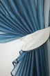 Кухонні шторки VR-Textil № 101к з підв'язками молочний з синім 330х170 см ( 52-0309) - зображення 3