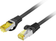 Patchcord Lanberg CAT.6a F/UTP 0.5 m Czarny (PCF6A-10CU-0050-BK) - obraz 1