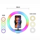 Кільцева світлодіодна Led Лампа 26см MJ26 RGB Ring Fill Light Кольорова - зображення 5