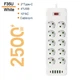 Мережевий фільтр-подовжувач Meilepai F35U на 10 розеток + 4USB + 2Type-C Port 6m White - зображення 1
